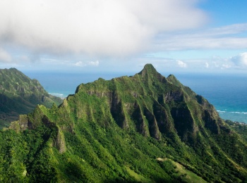 clouds in the mountains